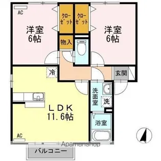 フォレスト A・B・C・D棟【2階】の間取り