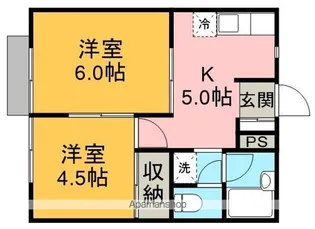 コスモプラザ B【101号室】の間取り