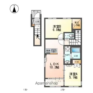 Le・vipia【2階】の間取り