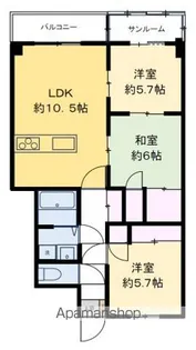 サンシャインハイム伊藤【2階】の間取り