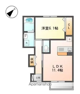 Eーフォレスト【1階】の間取り