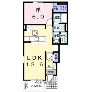 ランドネ Ⅱ【1階】の間取り
