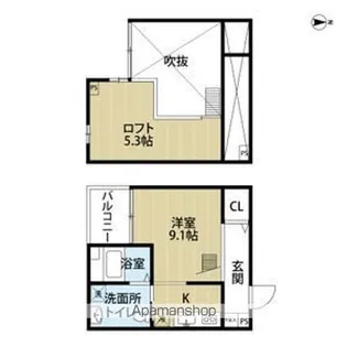エスポワールOSUGI(エスポワールオオスギ)【1階】の間取り