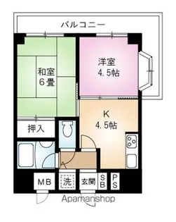 ライオンズプラザ河辺駅前【710号室】の間取り