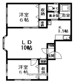 サンハイツ【201号室】の間取り