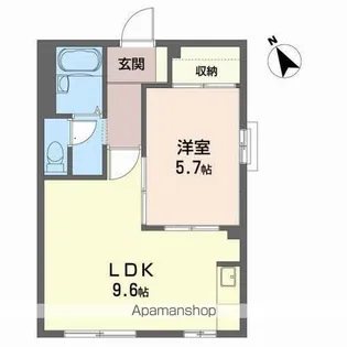ユーロハイツ名須川C【101号室】の間取り