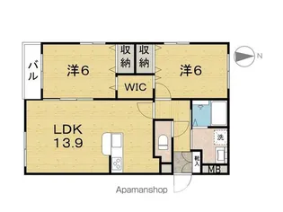 サンヒルズ【201号室】の間取り