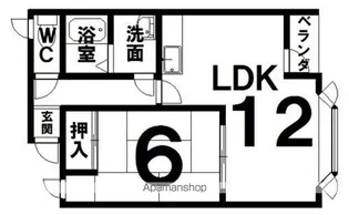 カルムⅡ【205号室】の間取り