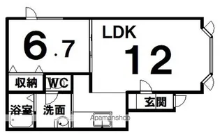 メリット7【1-A号室】の間取り