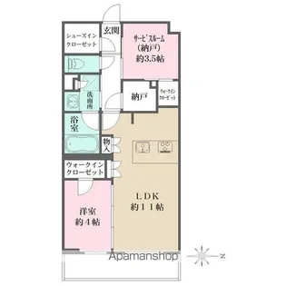 LA PERLA JIYUGAOKAⅡ【2階】の間取り