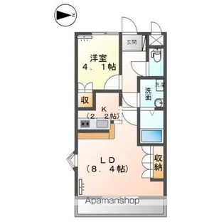 フローリッシュ若宮【2階】の間取り