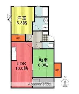 福島県福島市渡利字転石【マンション】の間取り