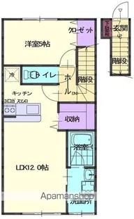 クイーンクェ【204号室】の間取り