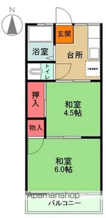 コーポ佳【202号室】の間取り