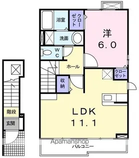 アルバカーサ桜木【2階】の間取り