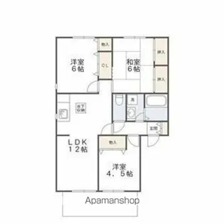 リバーサイド桜町【A201号室】の間取り