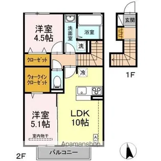 栞 壱番館【2階】の間取り