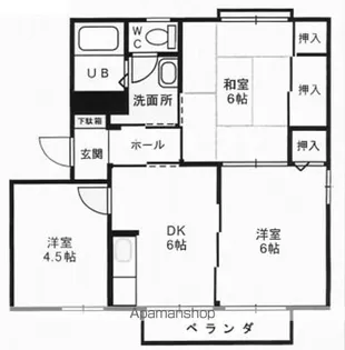 ボナールB【102号室】の間取り