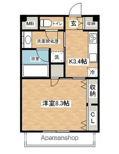 パークヒルズ泉【312号室】の間取り