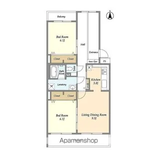 テレパレス柏てるて 南街区 3号棟【1階】の間取り