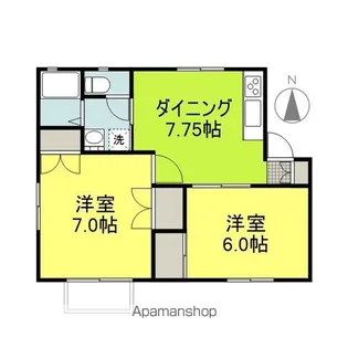 ルーミー甲府106号館【101号室号室】の間取り