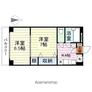 アーバンハイツ中野栄【601号室】の間取り