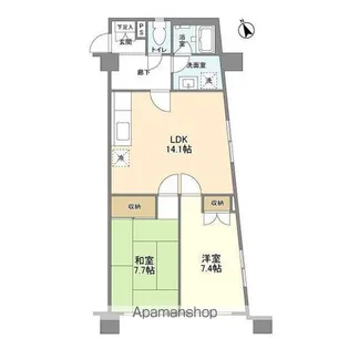 アパートメントけやき通り中葛西【7階】の間取り