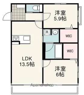 ソレアード【106号室】の間取り