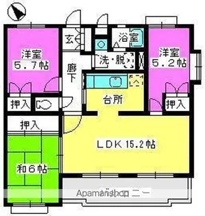 ガーデンハイツ志免【3階】の間取り