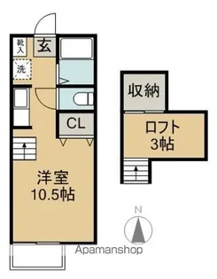 コーポこうの【101号室】の間取り