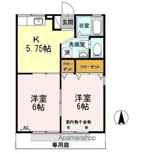 ビアージュ A【1階】の間取り