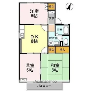 シティパレスまつうら A【1階】の間取り