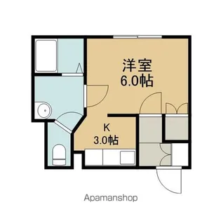 エアーステーションB棟【303号室】の間取り