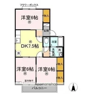ゼフィランテス A棟【2階】の間取り