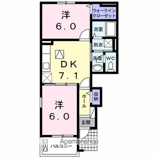 ベルメゾン【1階】の間取り