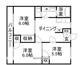 フレグランス福王台【103号室】の間取り