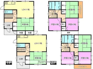 山口県周南市大字徳山字東金剛山【タウンハウス】の間取り