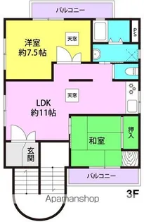 キュービック武庫之荘【3階】の間取り