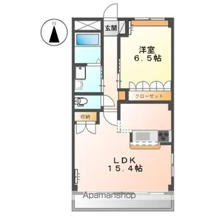 グリーンハイム【401号室】の間取り