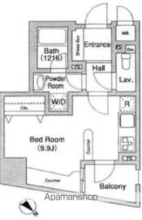 1Rの間取り画像