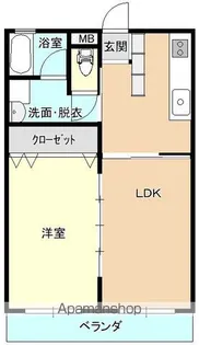 ZIPANGU参番館【110号室】の間取り