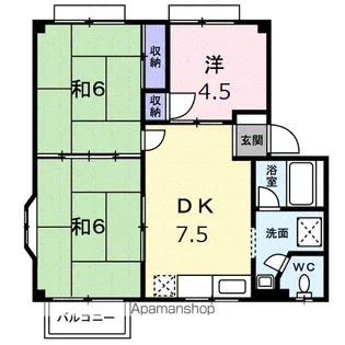 コスモハイツTURU【2階】の間取り