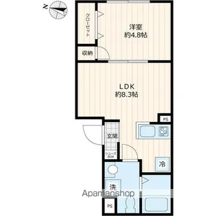 セレス神楽坂【2階】の間取り