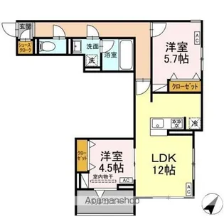 セレスティア東尾久II【3階】の間取り