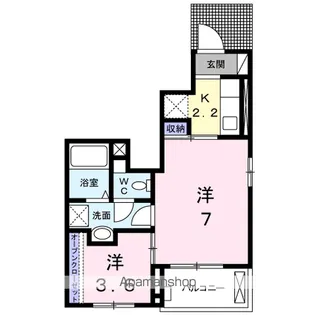 シュエット・エムA【1階】の間取り