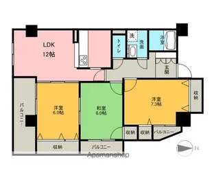 サムティイースト白壁【302号室】の間取り