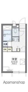 レオパレスセカンドプラザ【104号室】の間取り