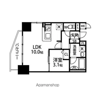 ディーグランレジデンス荒井【308号室】の間取り