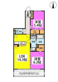 テラフォルトゥーナ【3階】の間取り