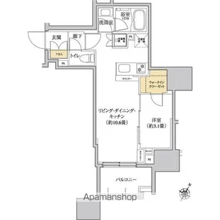 グレーシアフィット三軒茶屋【5階】の間取り